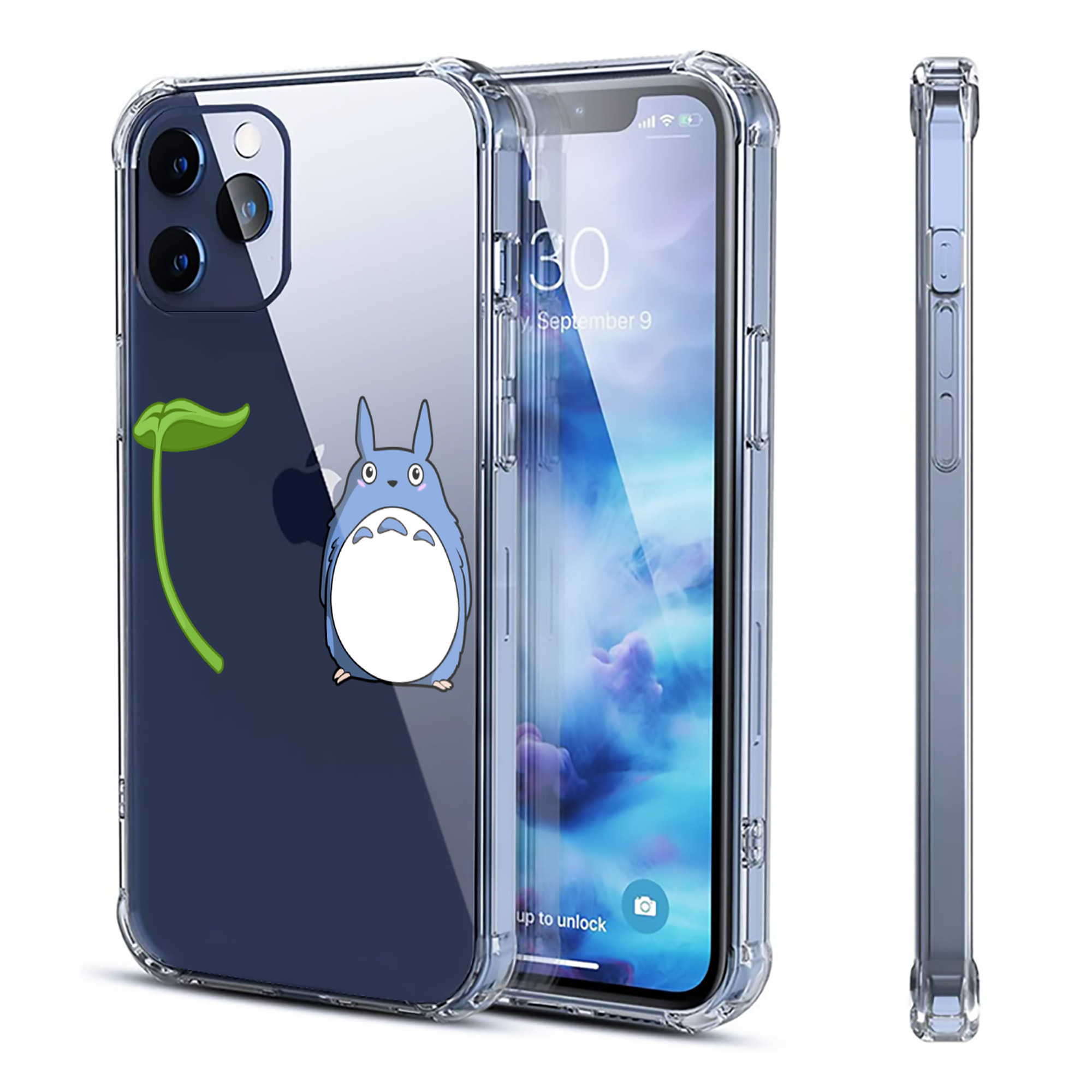 （画像用） となりのトトロ 草壁メイ 草壁サツキ My Neighbor Totoro Satsuki Kusakabe Mei Kusakabe 【iPhone 12シリーズ対応】透明スマホケース（クリアソフトケース）